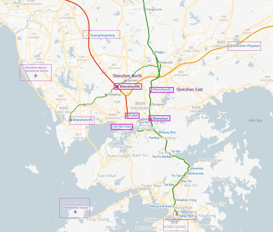 szx mapa do aeroporto