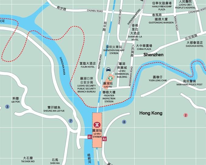 mapa de luohu comercial da cidade