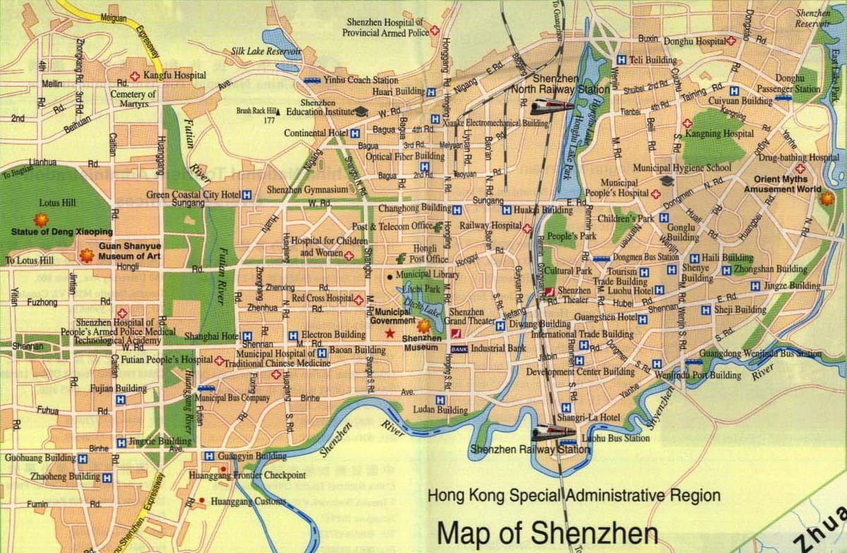 Mapa de Shenzhen