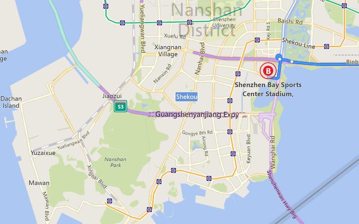 mapa de Shenzhen bay