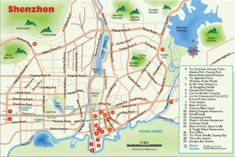 mapa de Shenzhen compras