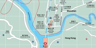 Mapa de luohu comercial da cidade