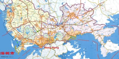 Mapa de Shenzhen ems de China