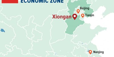 Mapa da zona económica especial de Shenzhen